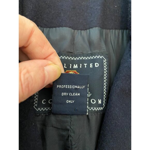 The Limited Collection Womens Navy Blue Wool Blend 3 Button Blazer Small - Picture 4 of 12